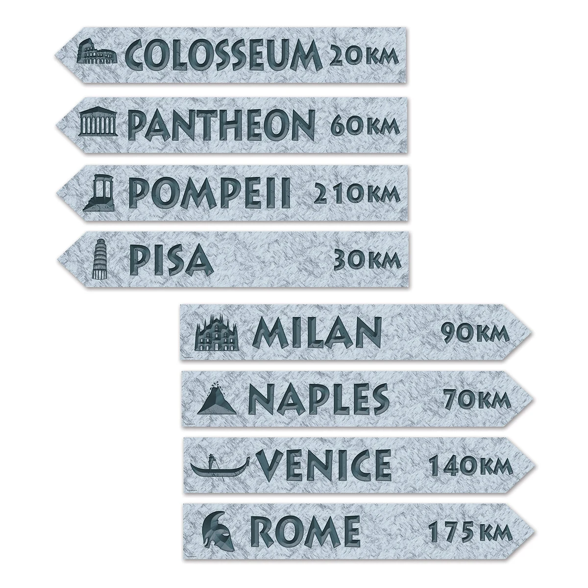 Italian Street Sign Cutouts 1