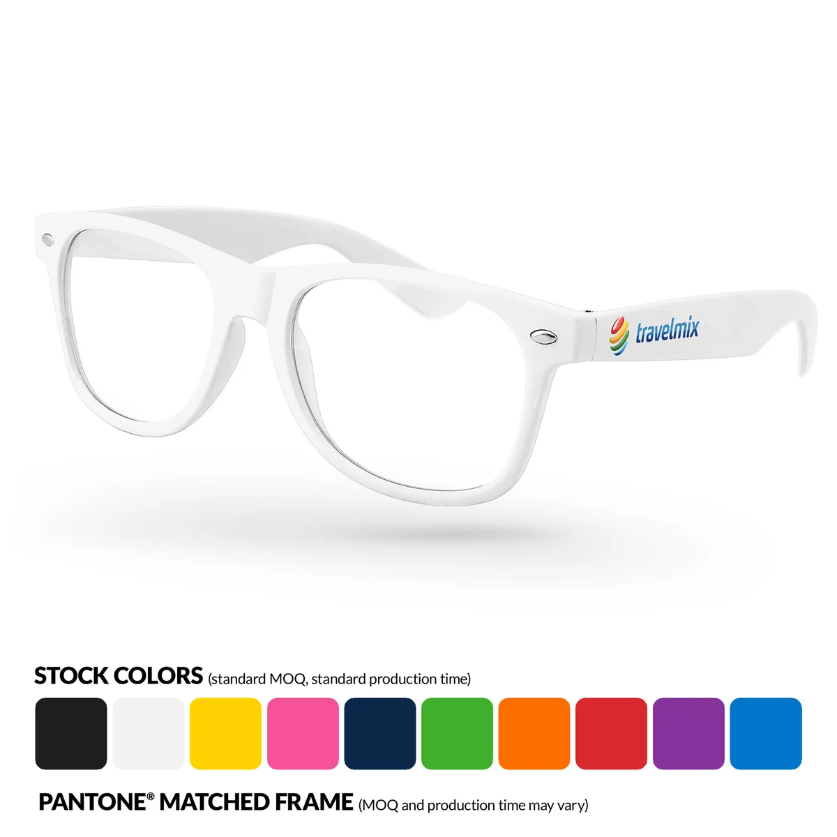 Retro Glasses w/ Full-Color Temple Imprint 1