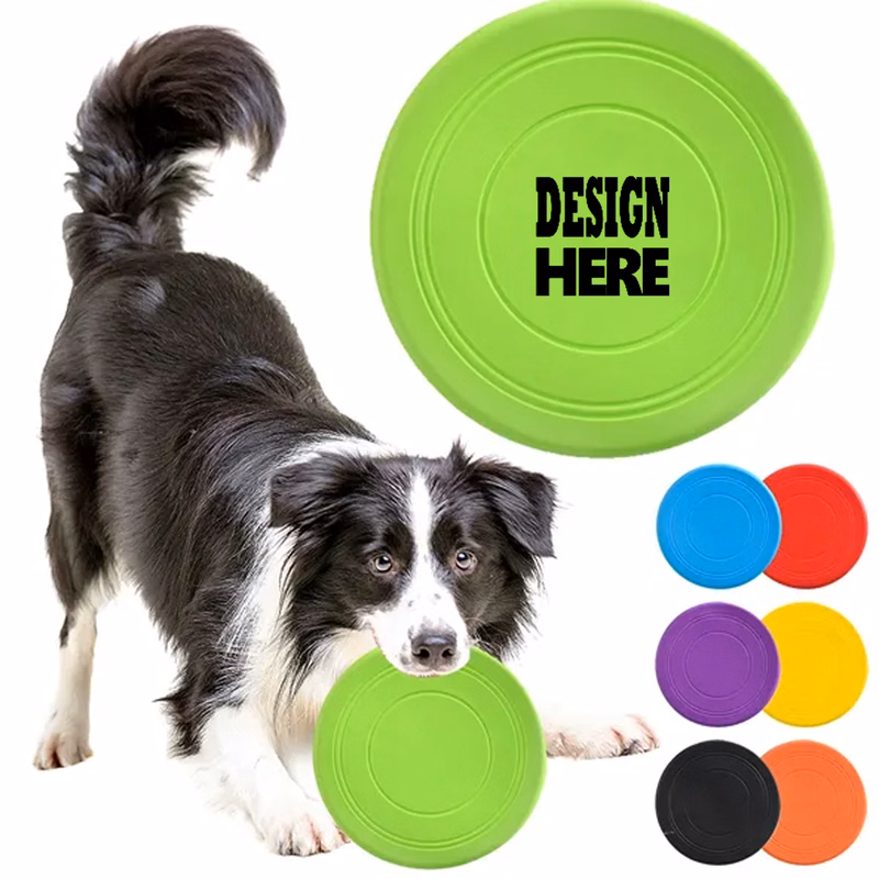Soft Rubber Dog Flying Disc 7 Inch, 7 Colors