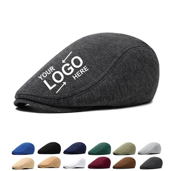 Custom Polyester Gatsby Newsboy Flat Cap One Size — Versatile Professional Headwear 1