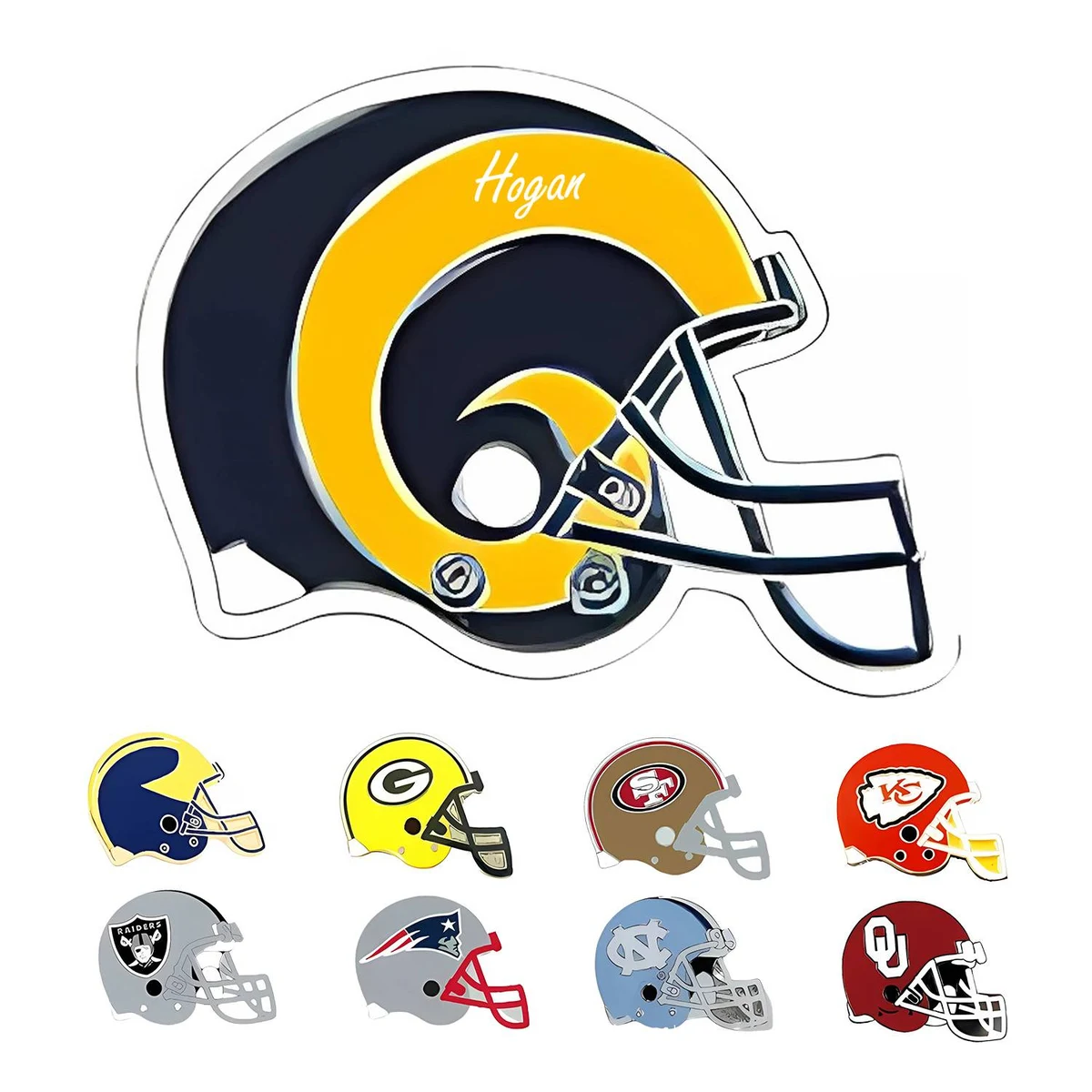 Sports football helmet badge brooch 1