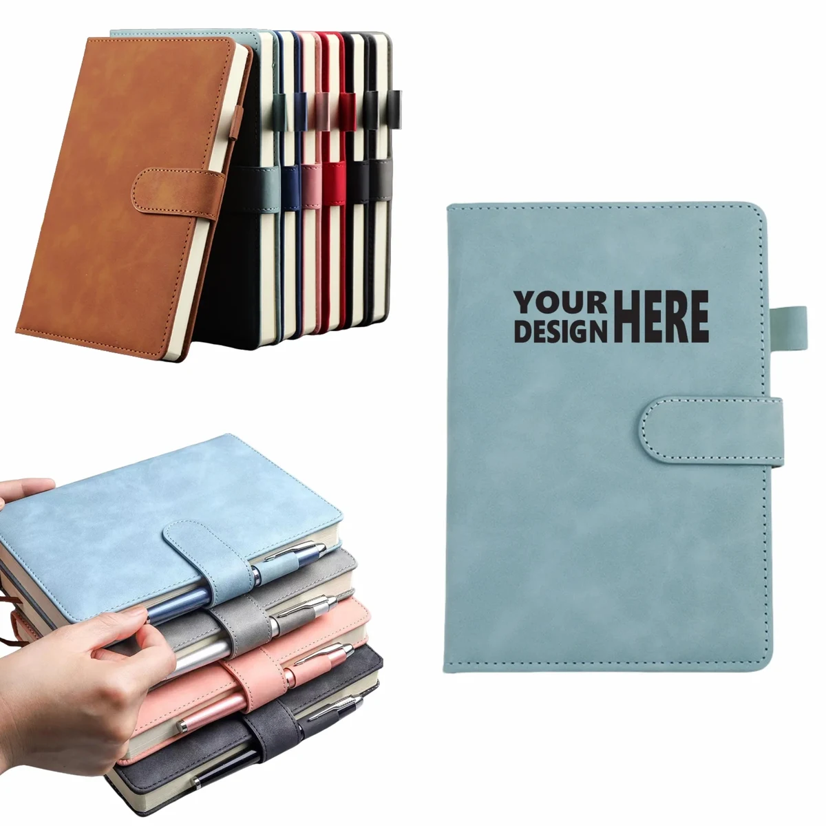 A5 Skin-Feel Leather Notebook: Custom Logo & Pages 1