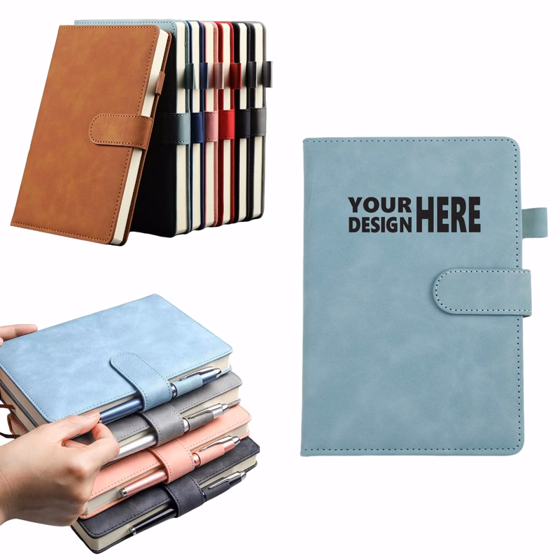 A5 Skin-Feel Leather Notebook: Custom Logo & Pages