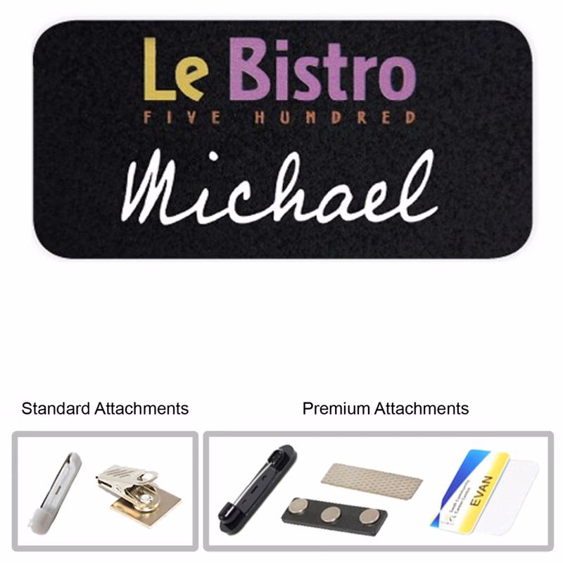 3"W x 2"H Reusable Chalkboard Badges