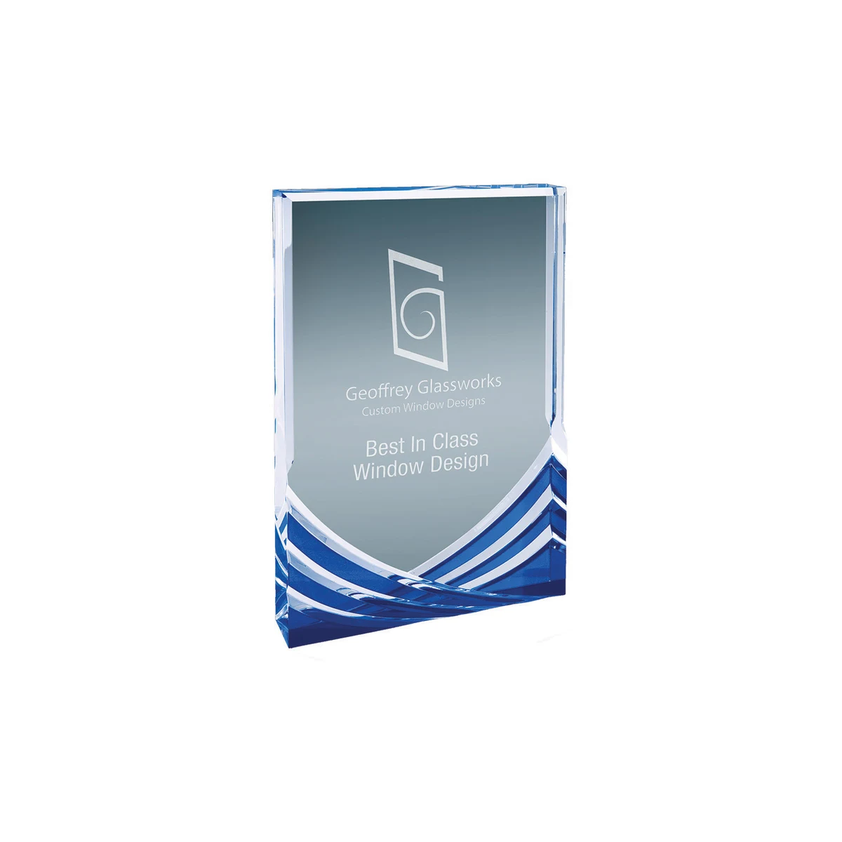 5" x 7" Blue Rectangle Soaring Acrylic Award 1