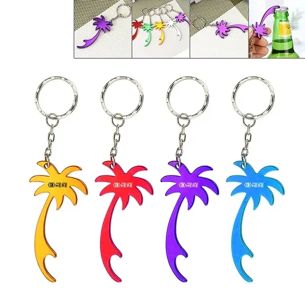 Logo Palm Tree Bottle Opener Key Rings 1