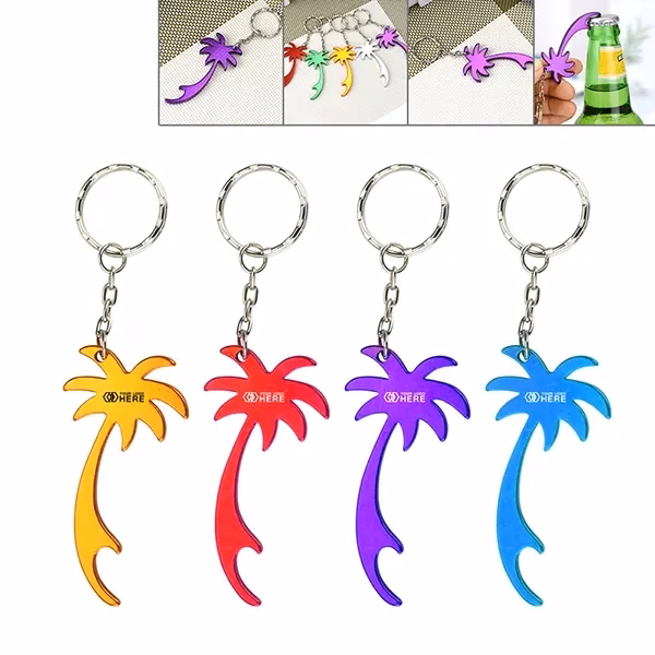 Logo Palm Tree Bottle Opener Key Rings