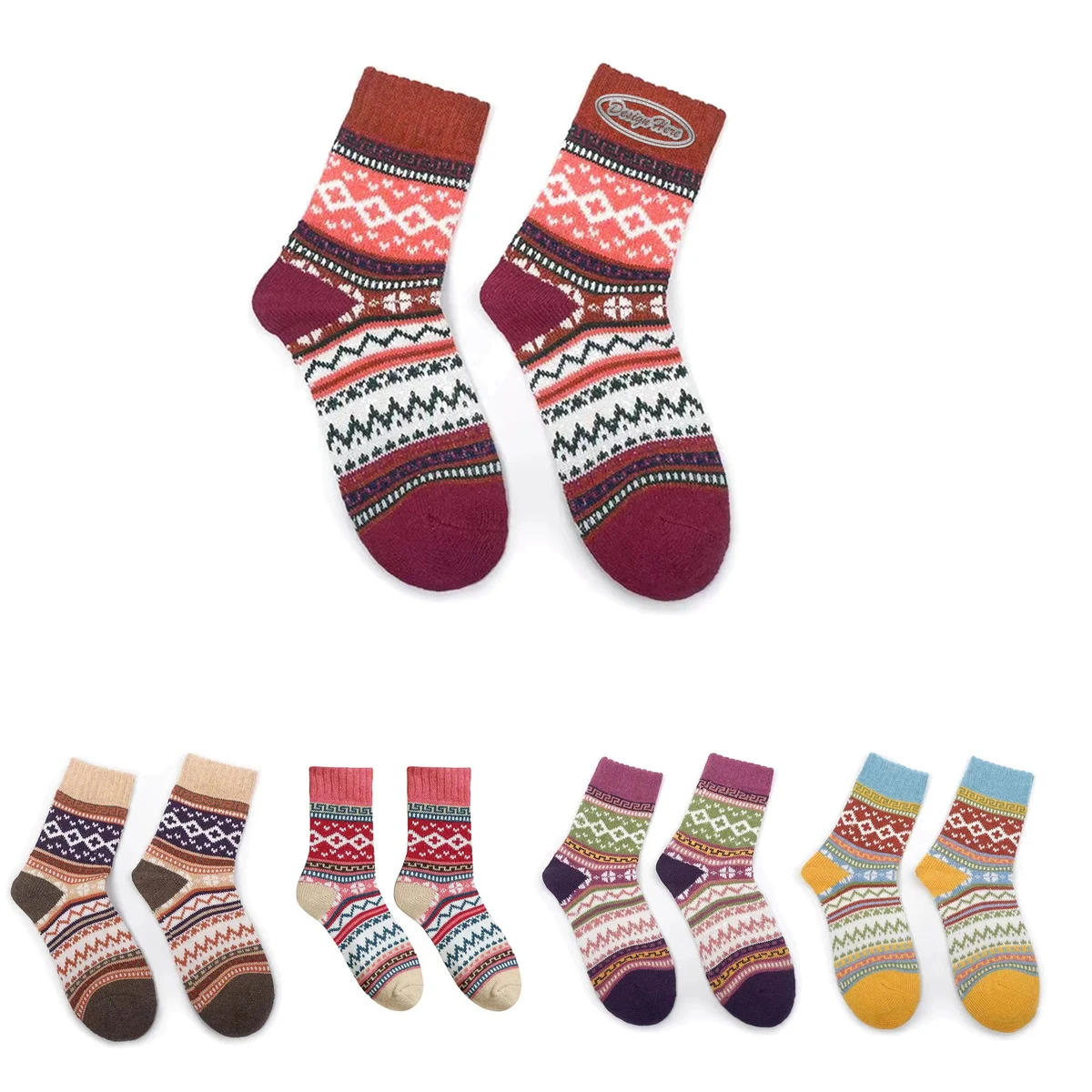 Cozy Winter Wool Socks for Women - Thick Knit and Warm 1