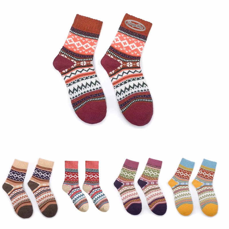 Cozy Winter Wool Socks for Women - Thick Knit and Warm
