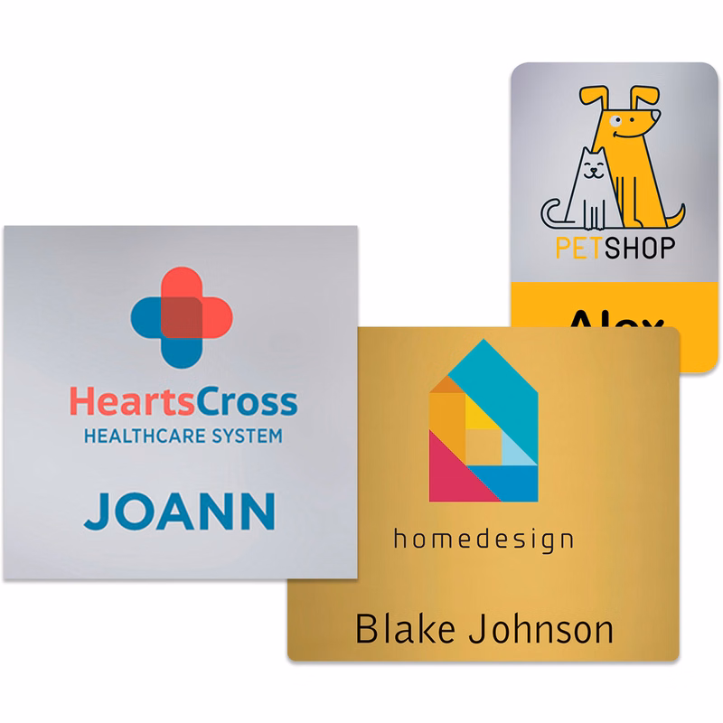 Charleston Plastic Name Badge (Custom sized between 0 and 3 sq. in.)
