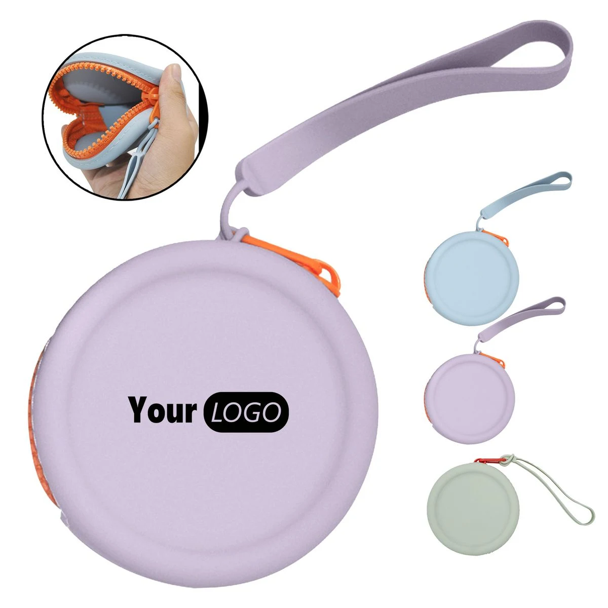 Circular Portable Silicone Ccoin Purse Jewelry Bag 1