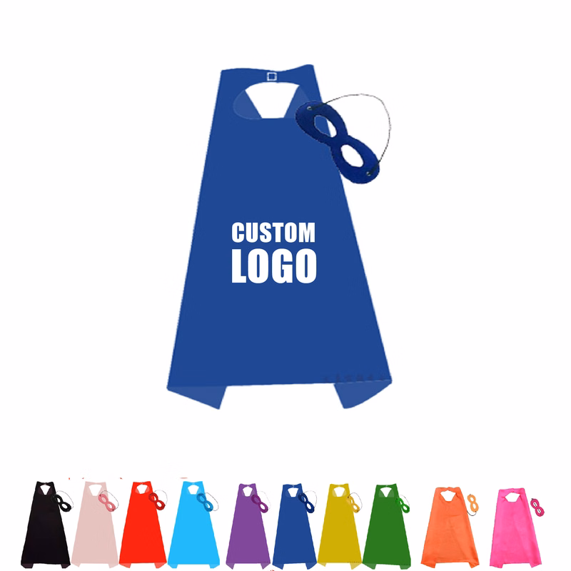 Role Play Child Hero Satin Cape With Mask
