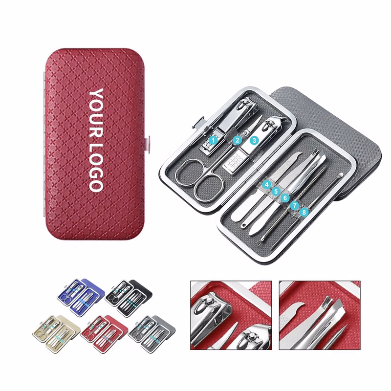 Stainless Steel Nail Clippers Kit with Storage Case