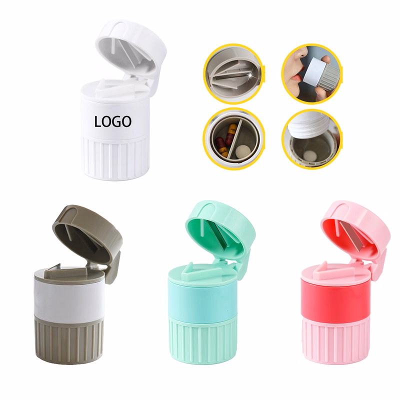 Multifunction 4 in 1 Portable Round Tablet Pill Pulverizer