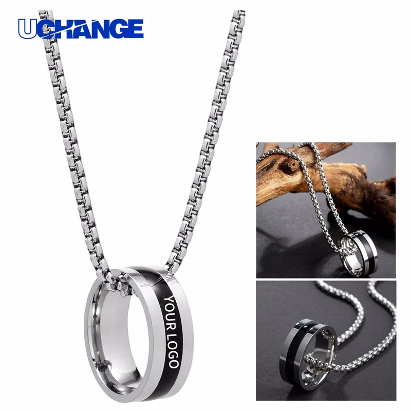 Metal Ring Pendant Necklace