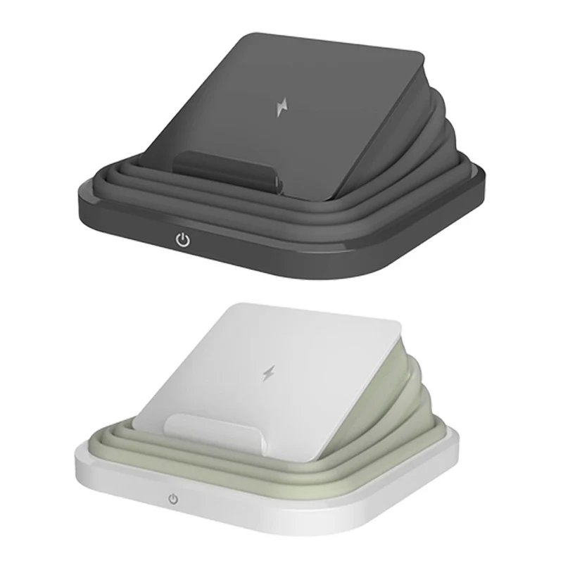 Adjustable Bedside Lamp With Wireless Charger Phone Stand 1