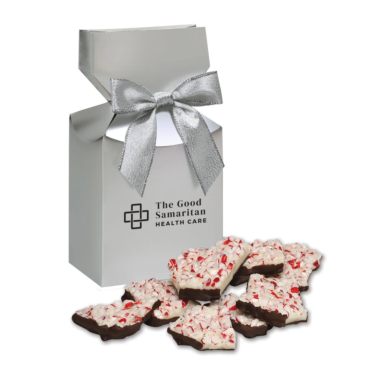Peppermint Bark in Silver Premium Delights Gift Box 1