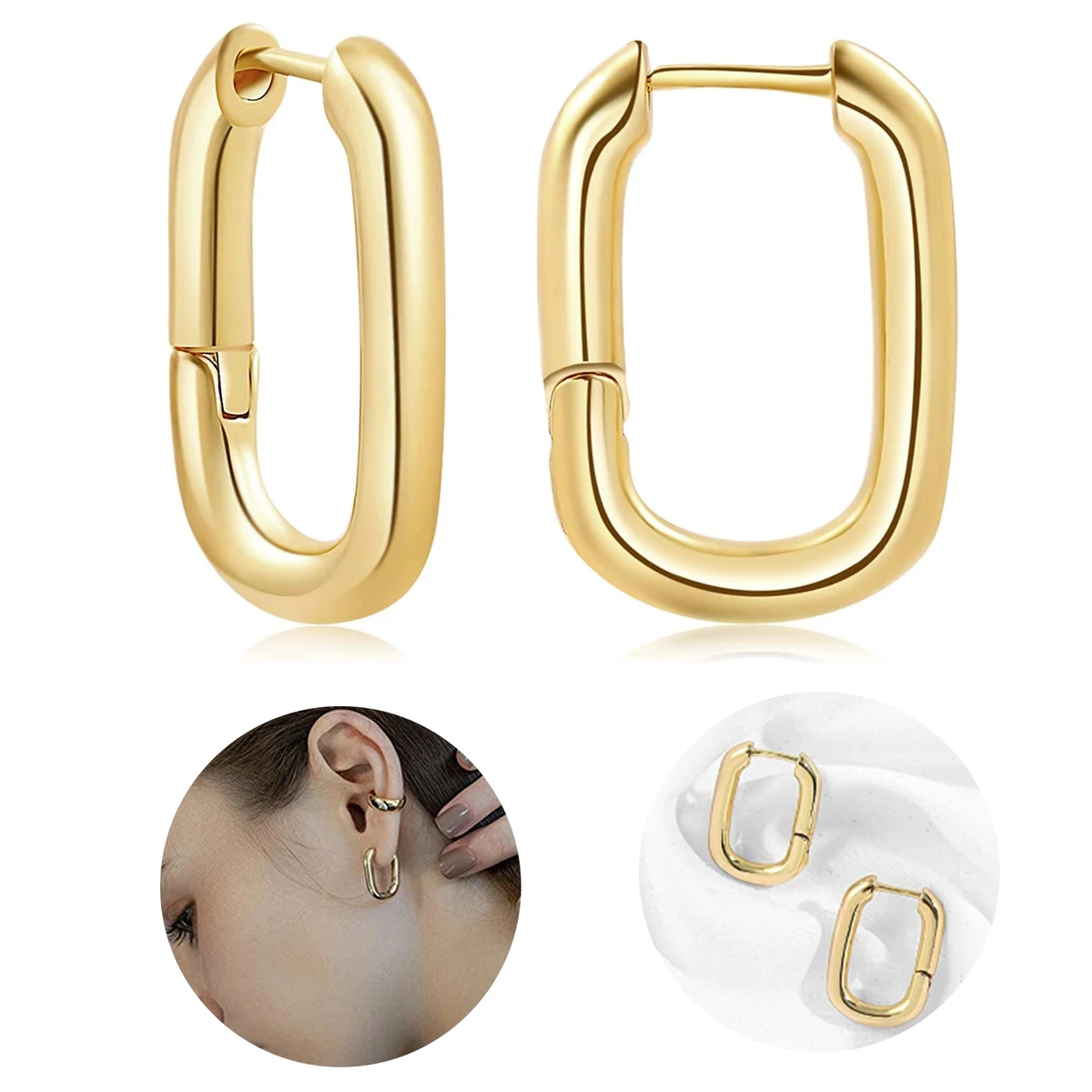 18K Gold Hoop Earring 1