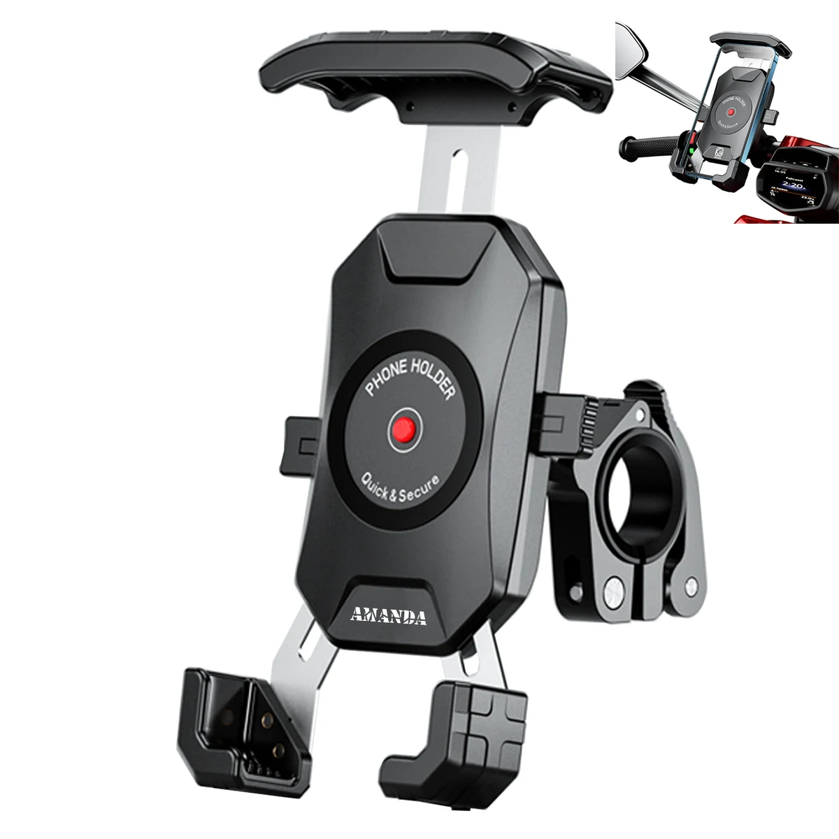 Steady Anti-Shake Motorcycle Phone Holder 1