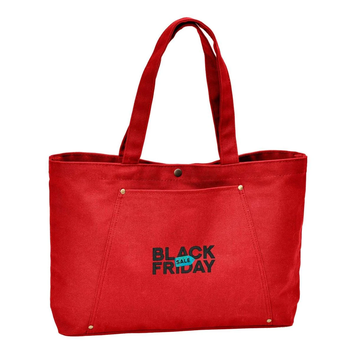 Rivet Tote with Embroidery 1