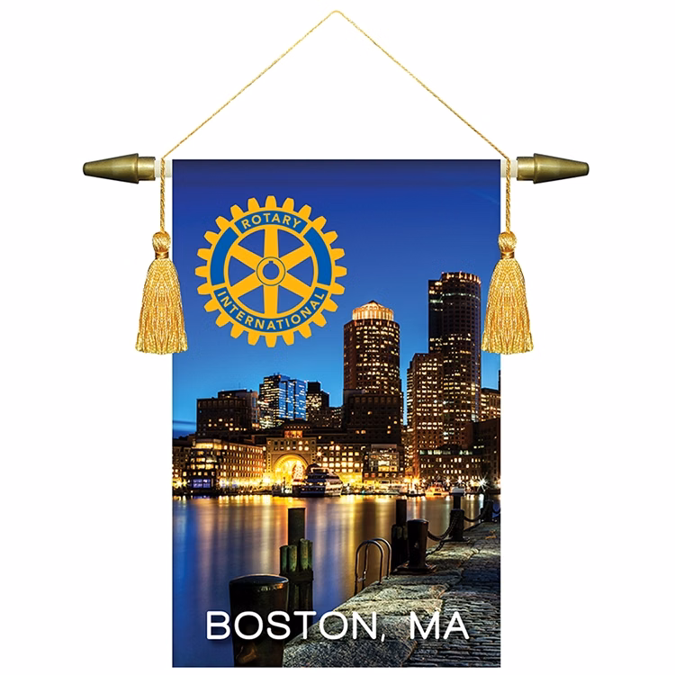 8" x 12" Podium Banner, Straight Cut/ No Fringe