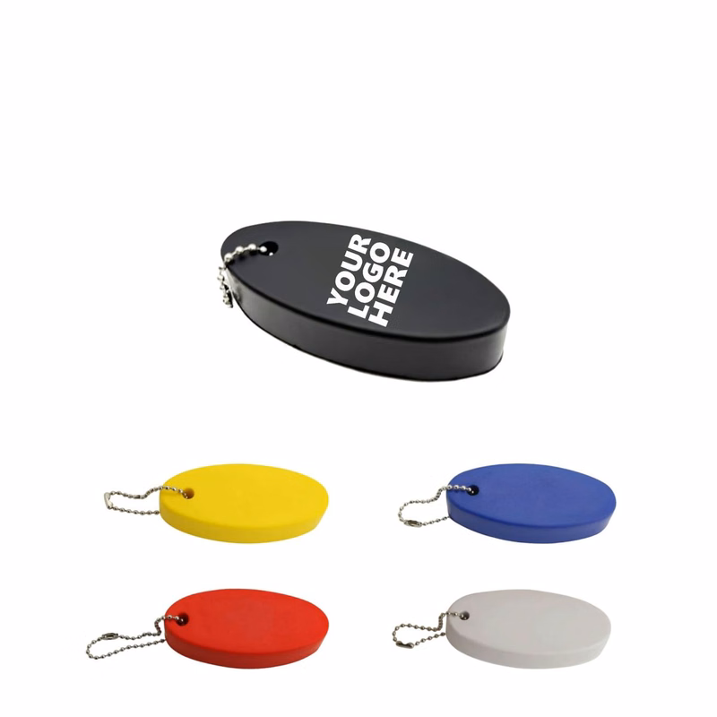 Oval PU Foam Floating Key Tag For Aquatic Activities