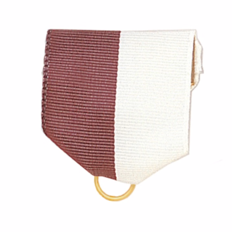 Maroon/White Pin Drape Ribbon with Jump Ring