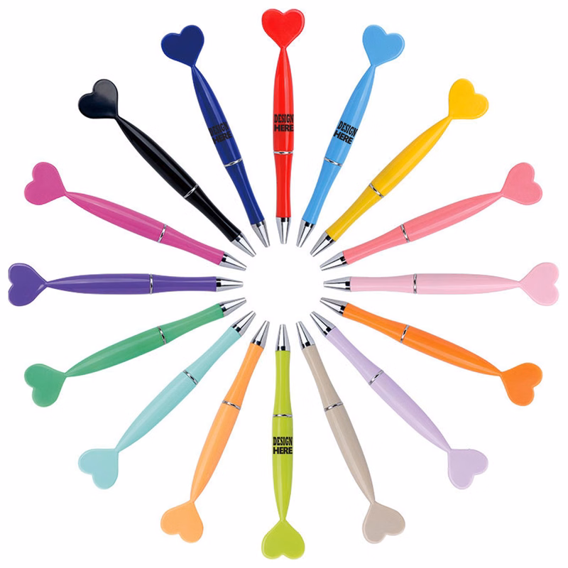 Colored Customizable Heart-Shaped Ballpoint Pen