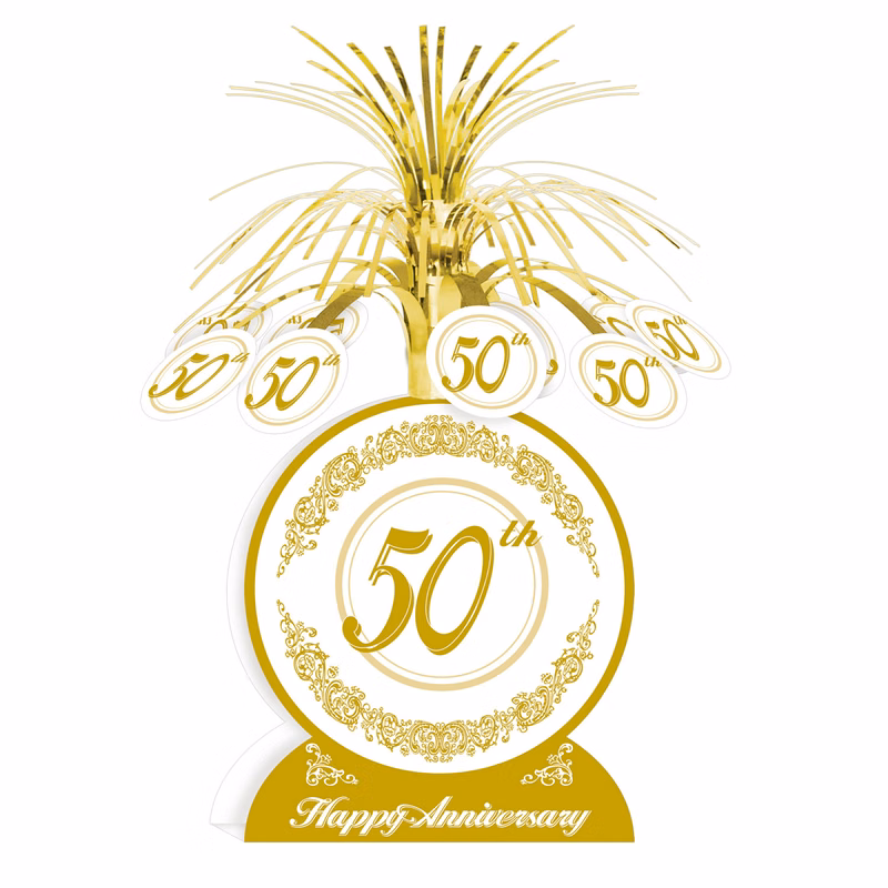 Gold 50th Anniversary Centerpiece