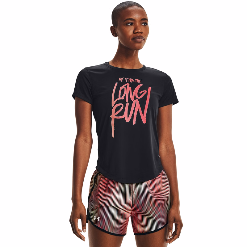 UA Long Run Graphic Women's Short Sleeve