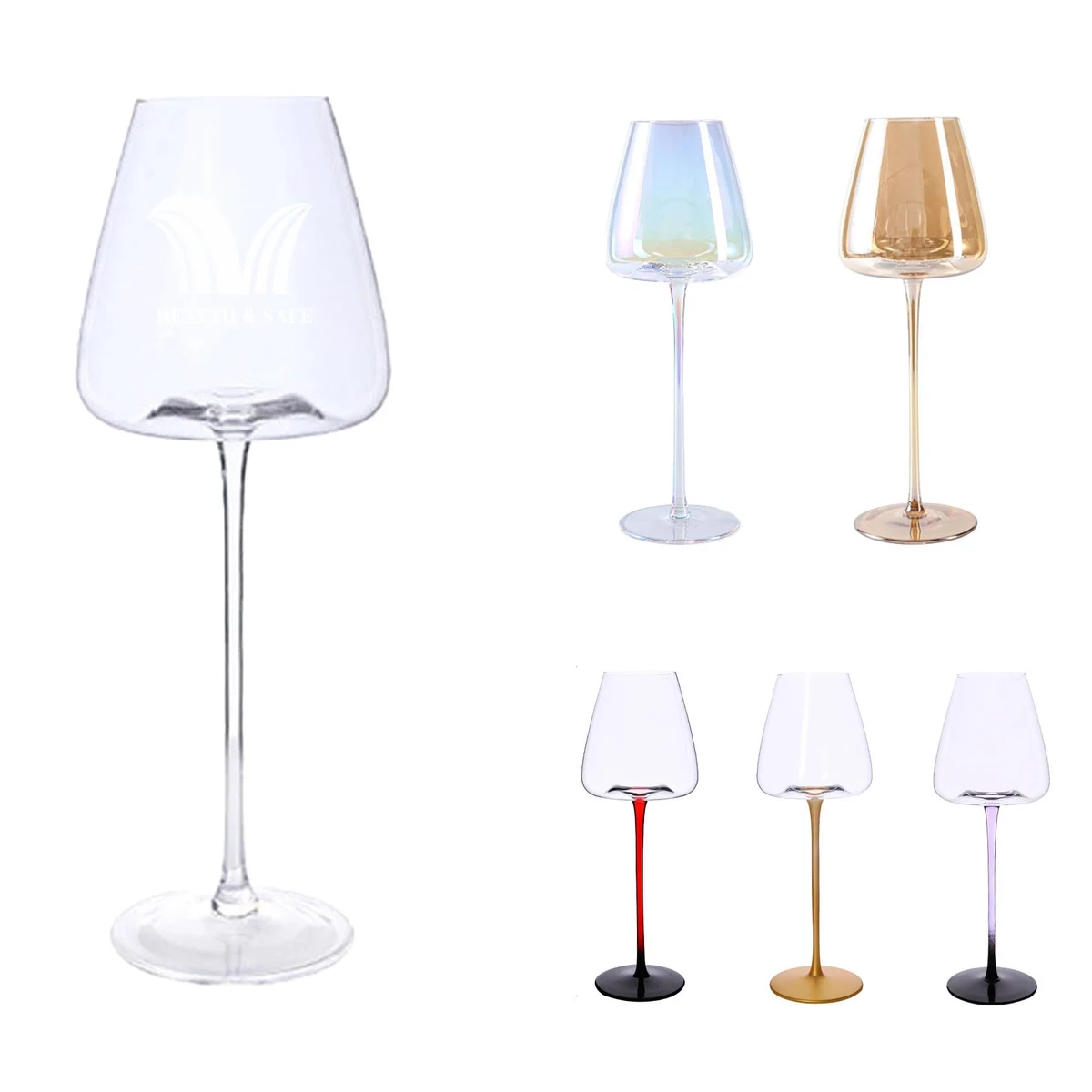 19 oz Wedding Party Crystal Wine Glass 1