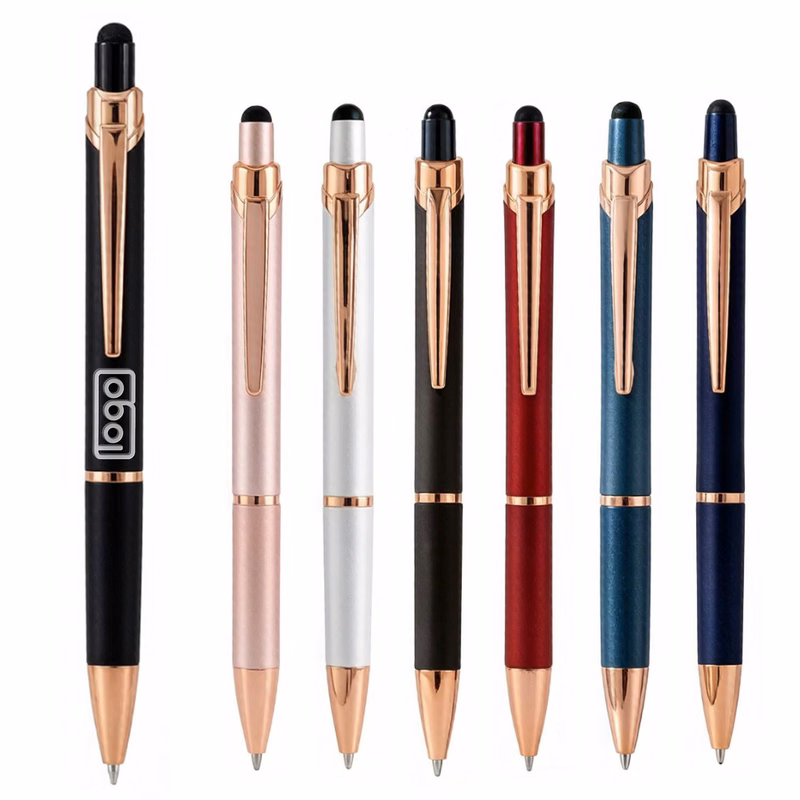 Aluminum Barrel Stylus Ballpoint Pen