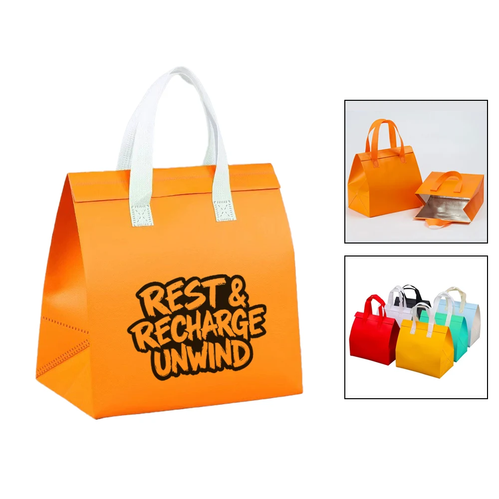 Non-Woven Insulated Food Delivery Tote Bags 1