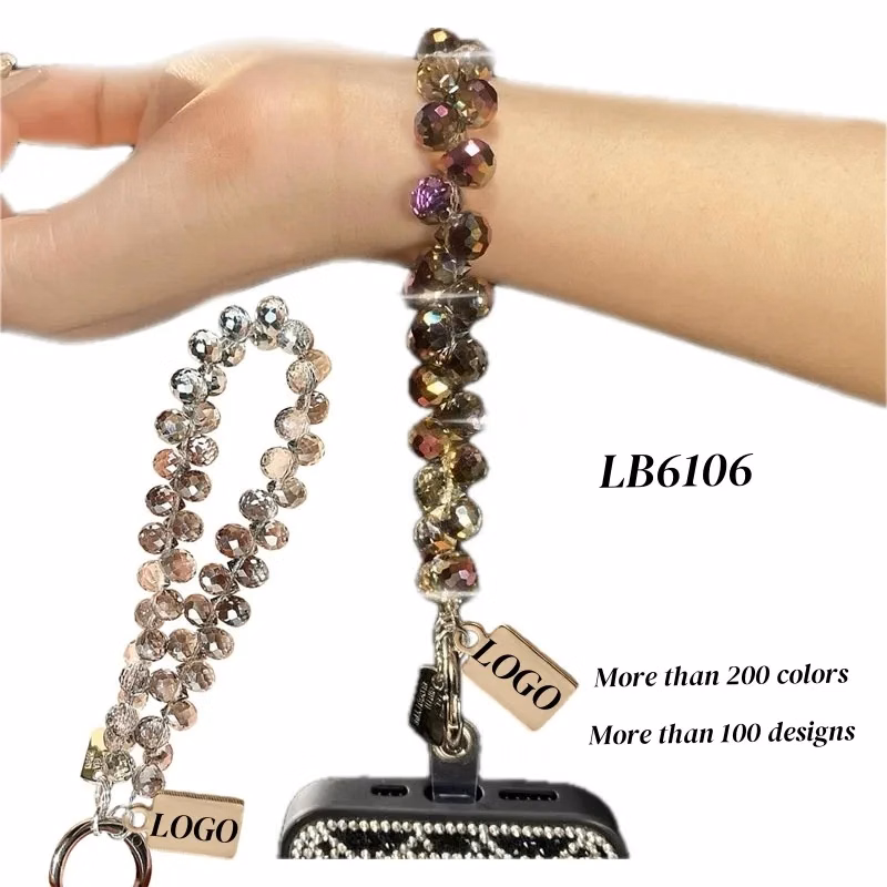 Anti Theft Crystal Beaded Phone Strap