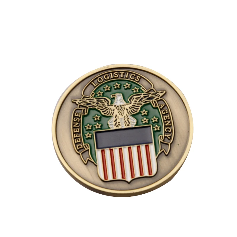 1.5" Brass 4 Colors 2 Sided Challenge Coins 1