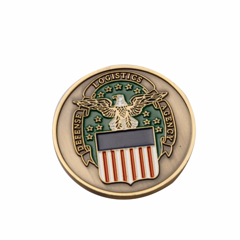 1.5" Brass 4 Colors 2 Sided Challenge Coins