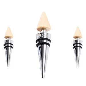 Wooden Cone Shaped Wine Cork Bottle Stopper 1
