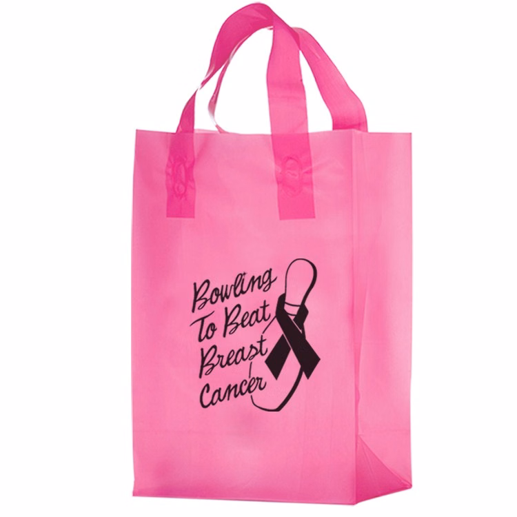Color HDPE Frosted Soft Loop Shopper - Awareness Bag