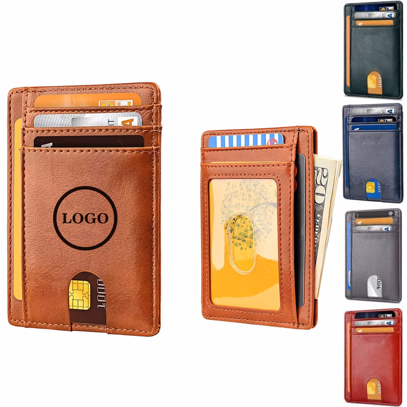 RFID-Blocking PU Leather Card Holder