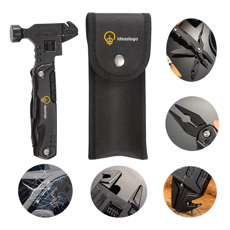 Multitool Hammer with Adjustable Wrench Combination Tool