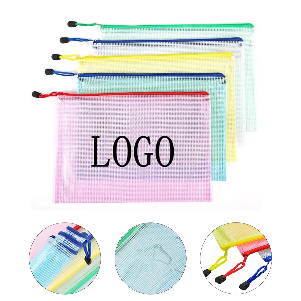 Waterproof Zipper File Bag for Documents Storage Bag A4 1