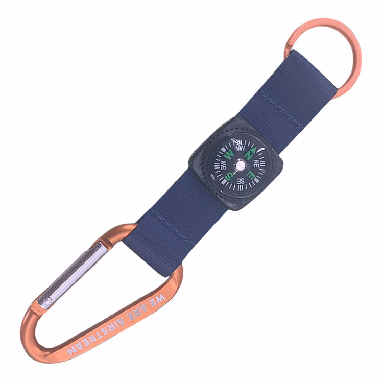 Lanyard with a Caompass and Carabiner