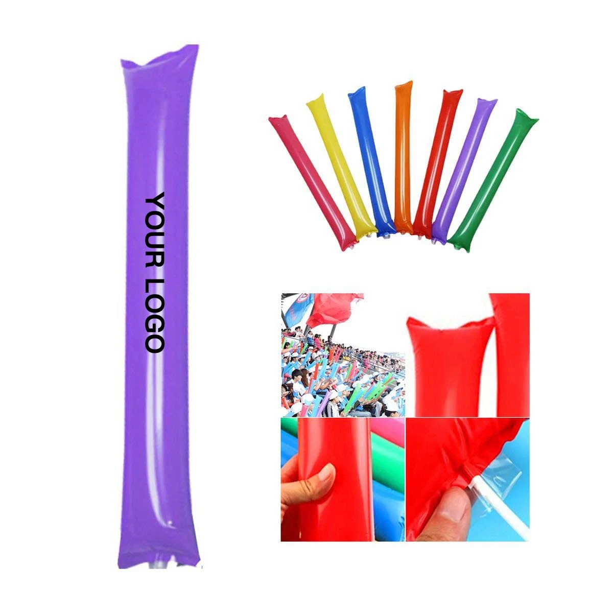 Reusable Inflatable Cheer Sticks in Bright Colors 1