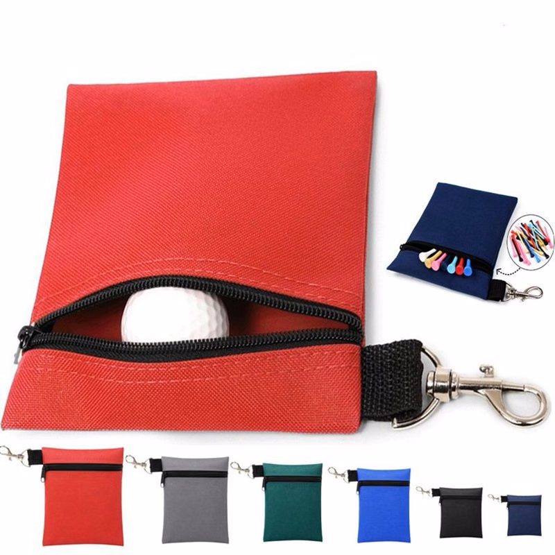 Polyester Golf Tee Zipper Pouch Bag