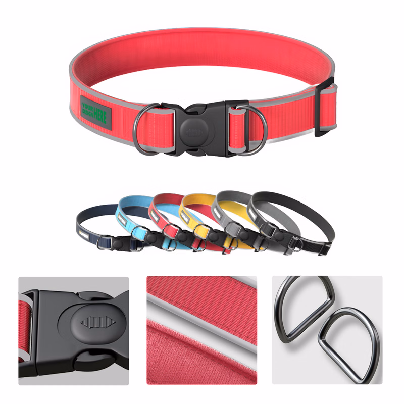 MOQ 50 Reflective Anti-Escape Adjustable Dog Collar