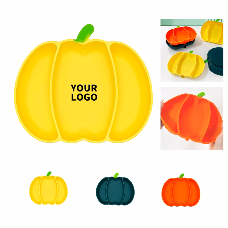 Food Grade Silicone Pumpkin Baby Bowl 8.3 x 7.2"