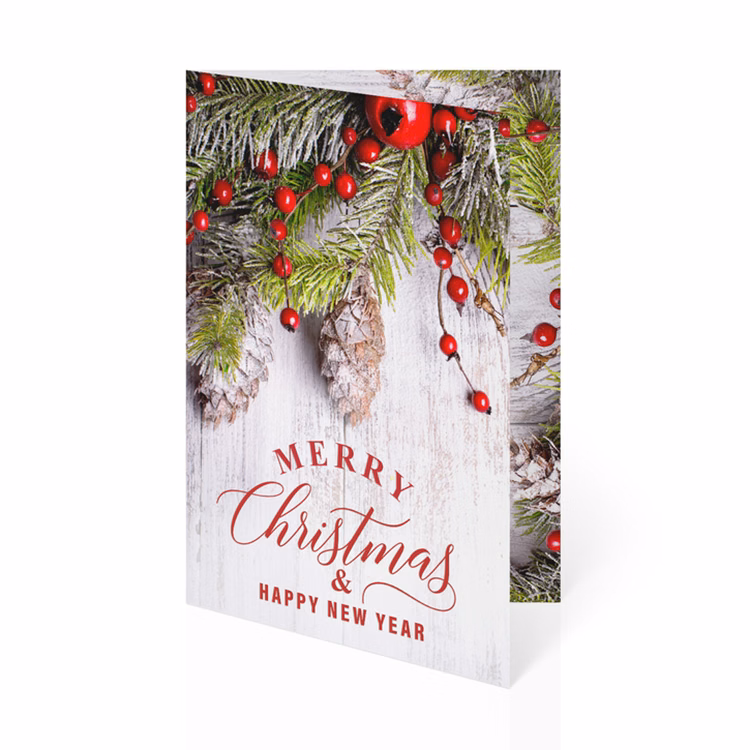 Rustic Sprigs Holiday Folded Calendar Cards