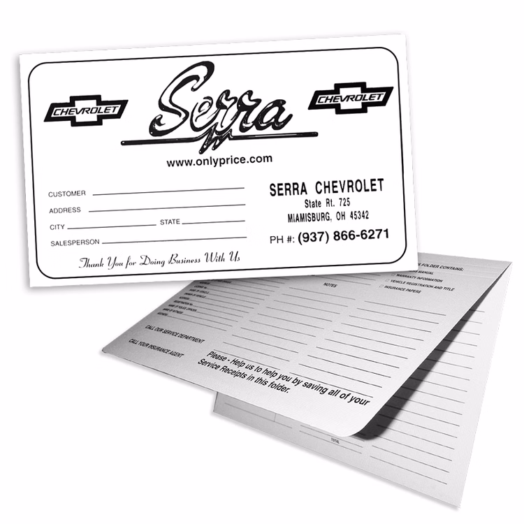 Document Folders Printed with Your Custom Design