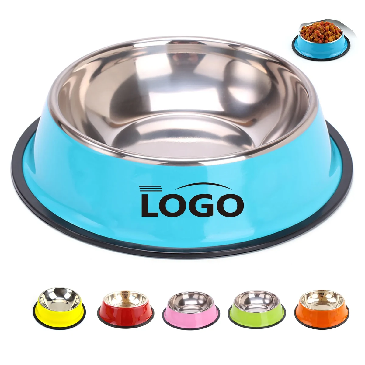 16cm Colorful Steel Pet Treat Bowl Food Tray 1