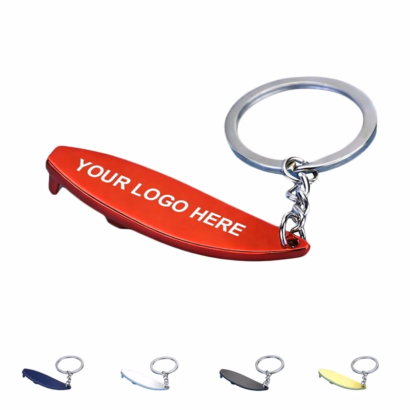 Metal Surfboard Keychain Bottle Opener